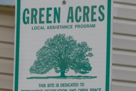 Northen Mockingbird on Green Acres Sign